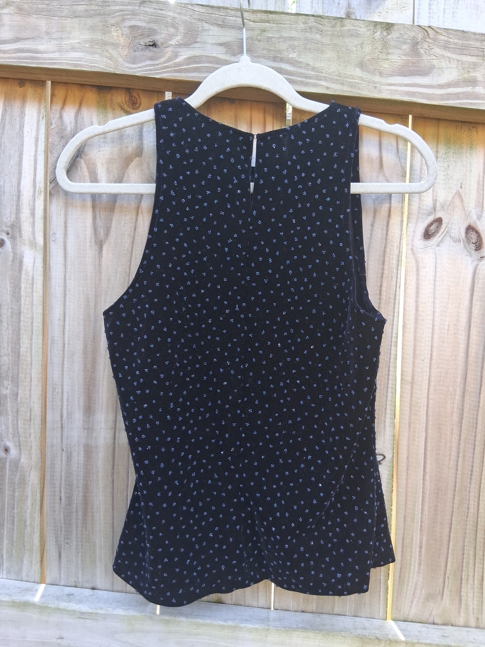 Women's Black Printed Sleeveless Top